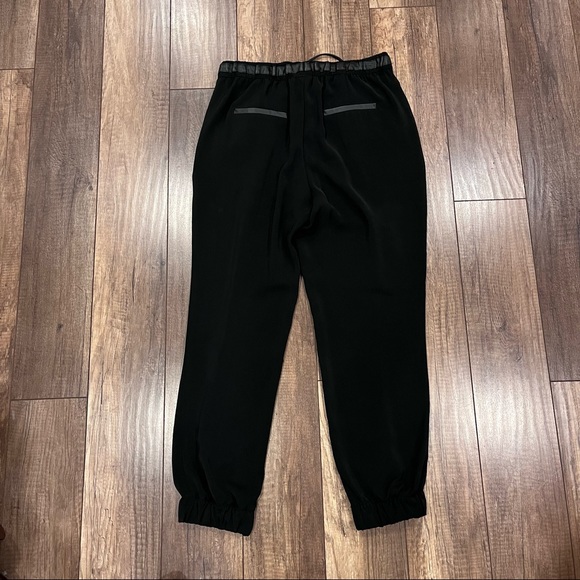 Silky Jogger pants with leather details! - Picture 2 of 6